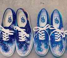 Galaxy Vans Couple Shoes